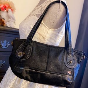 Small Black Leather Handbag by The Sak